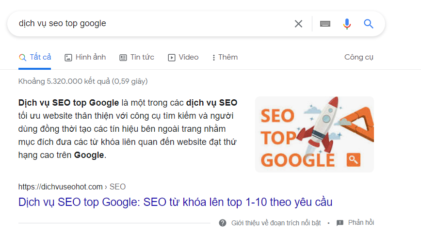 Dịch vụ SEO top google