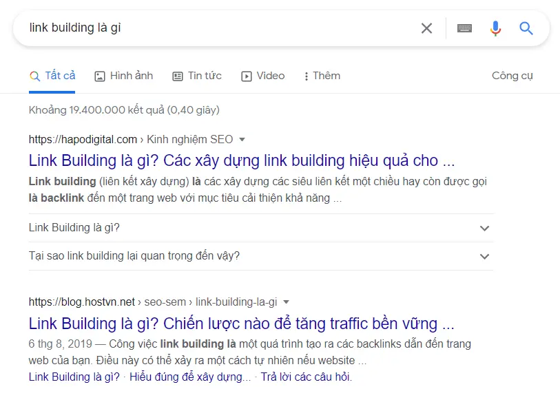 search link building là gì