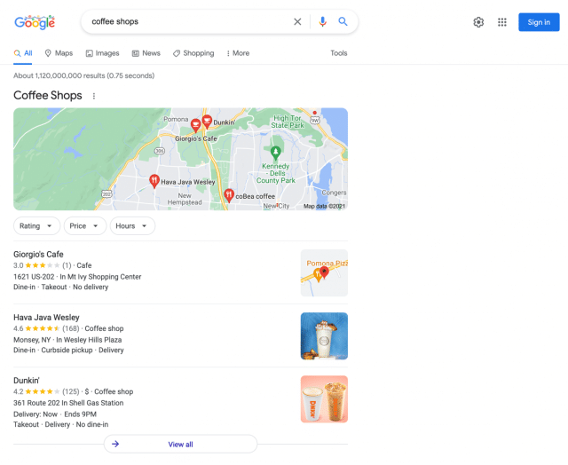 t google local pack map interface old 1639067829