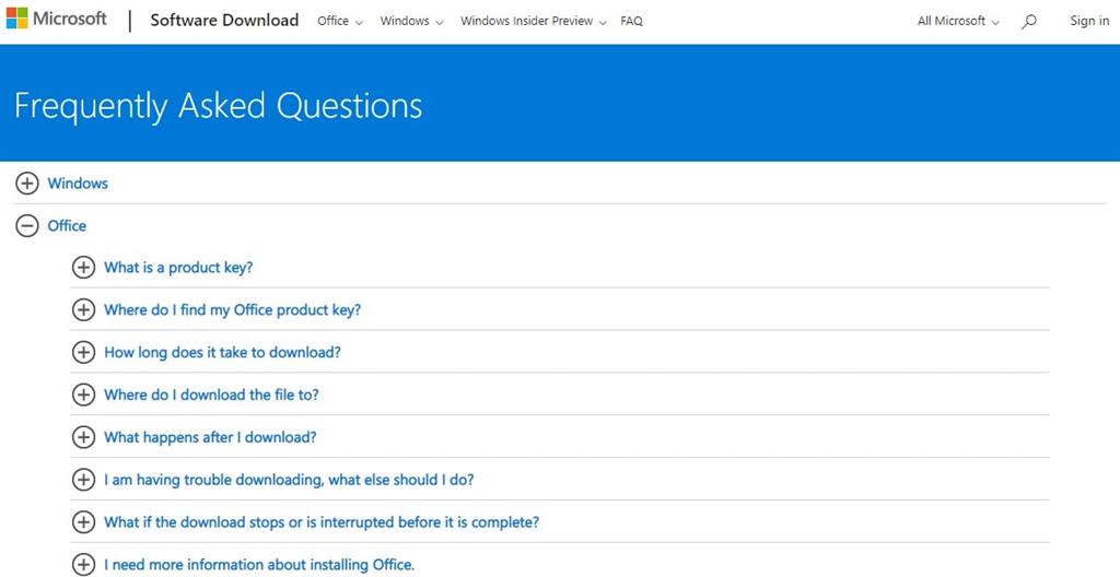 Microsoft FAQs