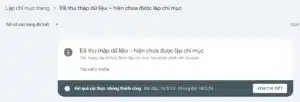 đã thu thập dữ liệu nhưng không được lập chỉ mục