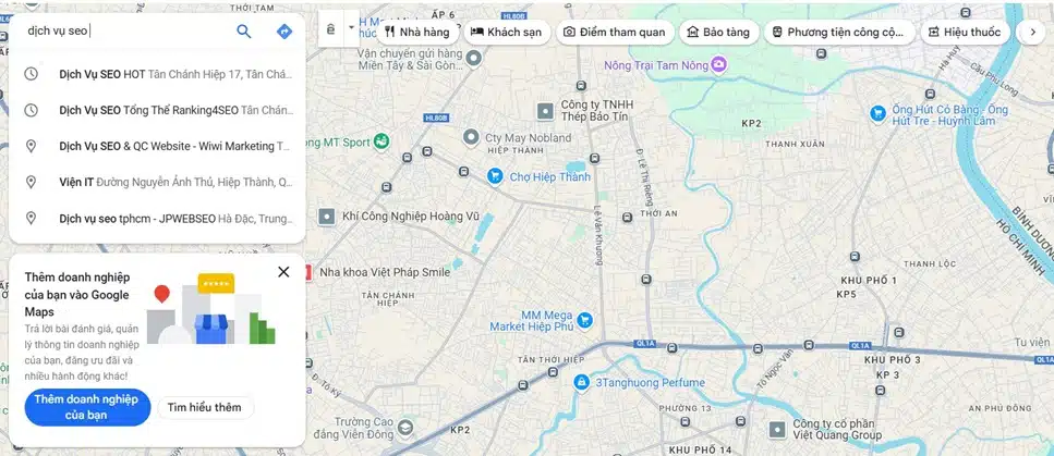 dich vu seo map