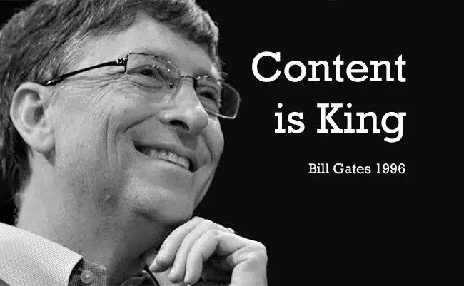 content is king bill gates