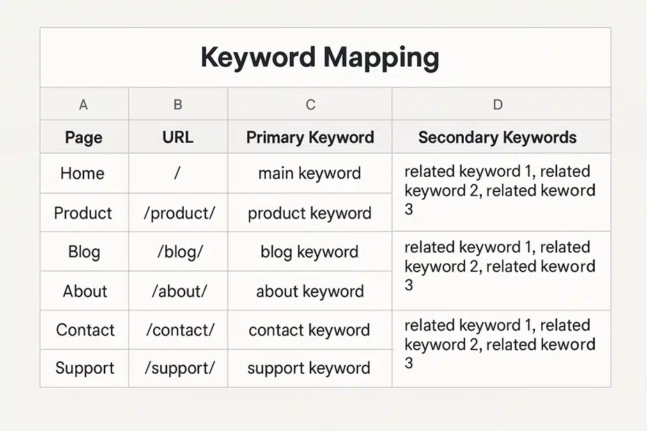 keyword mapping