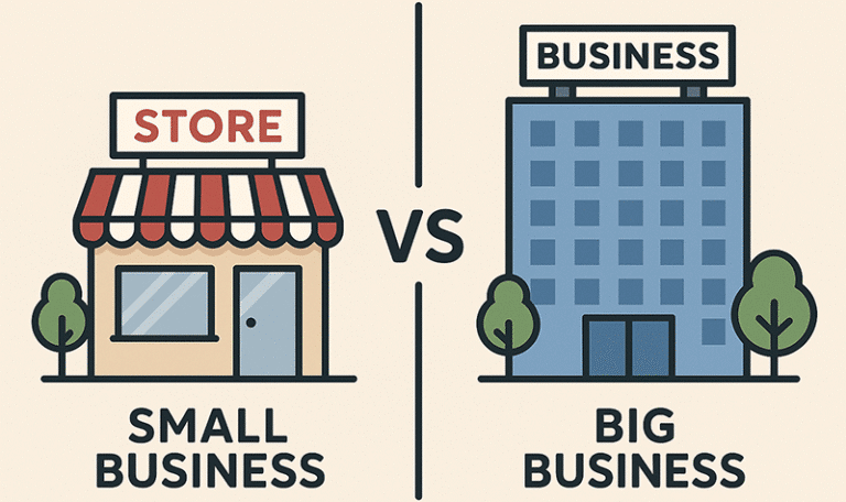 small vs big business