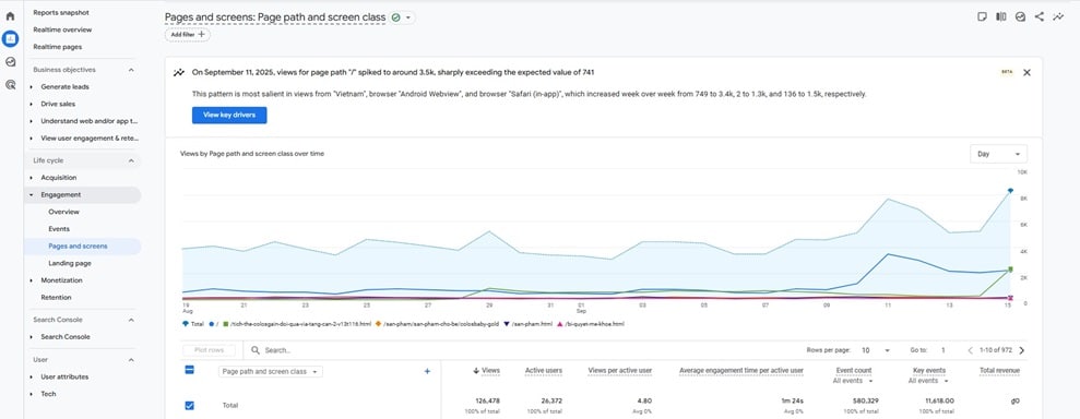 Sự khác biệt giữa Traffic, Active User và Session 5 traffic