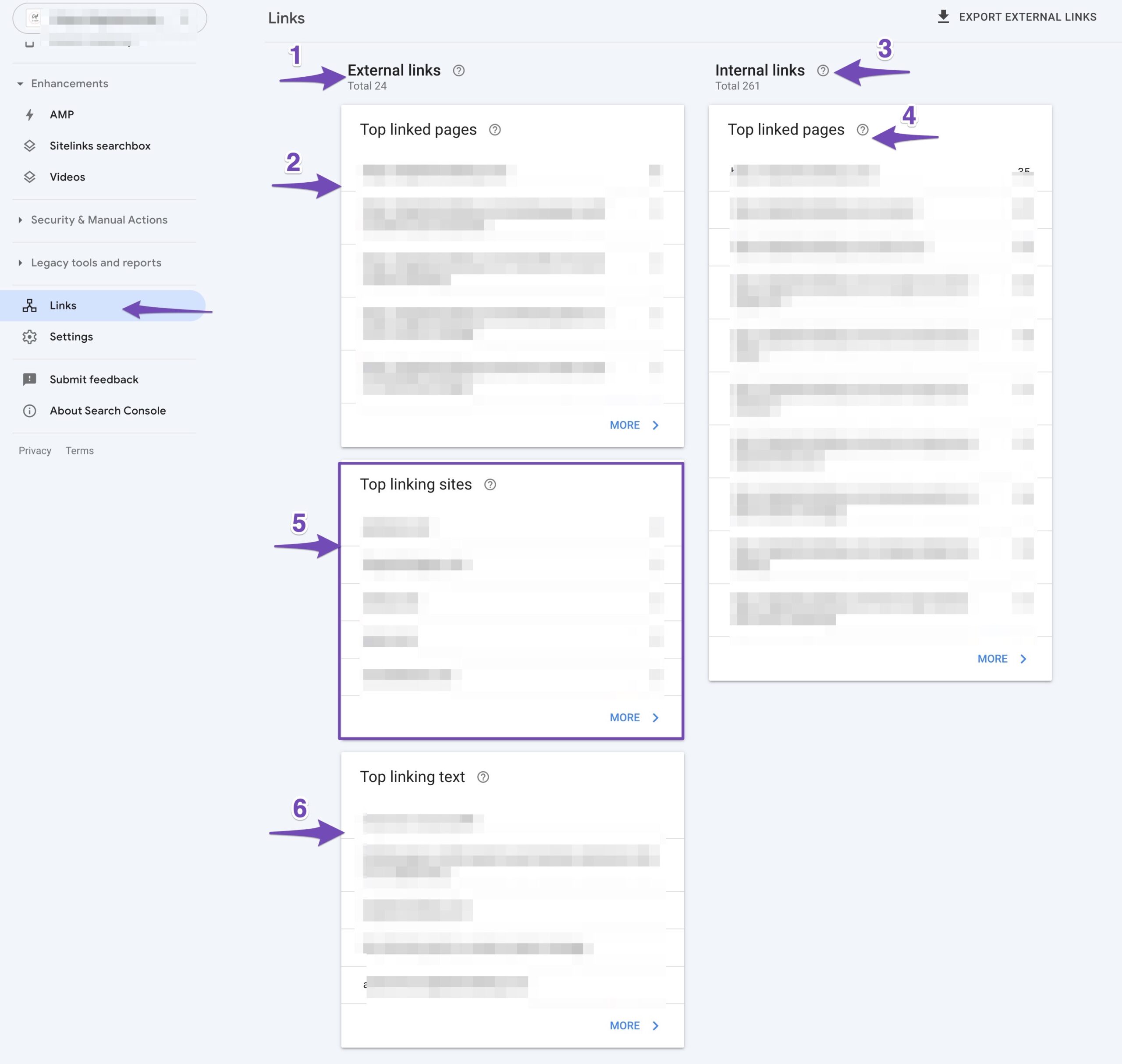 referring domains gsc