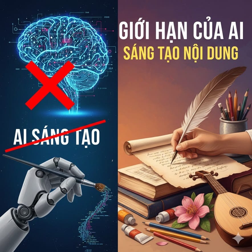 7 hạn chế của AI trong việc sáng tạo nội dung 6 gioi han cua ai trong sang tao noi dung