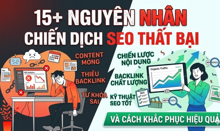 15+ nguyên nhân khiến chiến dịch SEO thất bại và cách khắc phục