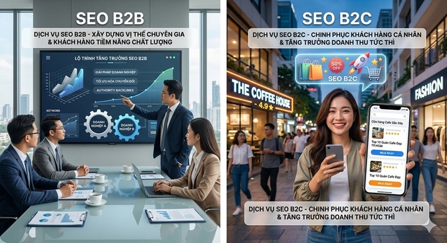 dịch vụ SEO B2B và dịch vụ SEO B2C