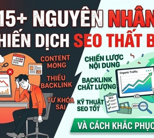 15+ nguyên nhân khiến chiến dịch SEO thất bại và cách khắc phục