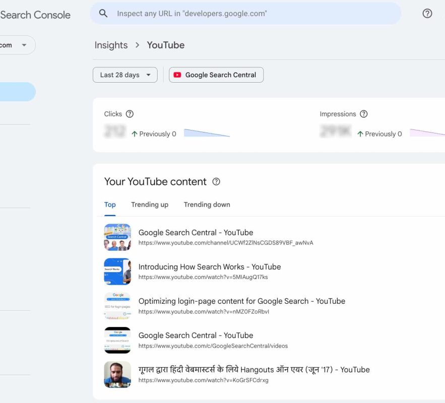 Google tích hợp các mạng xã hội vào Search Console Insights