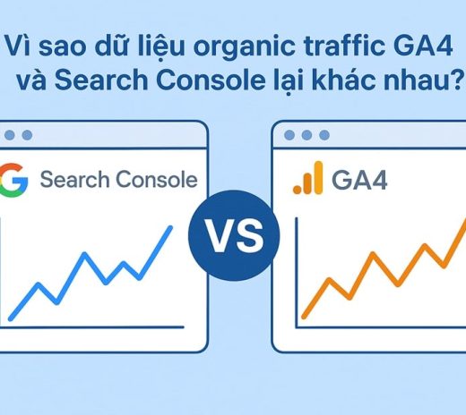 Vì sao dữ liệu traffic trong GA4 và GSC lại khác nhau?