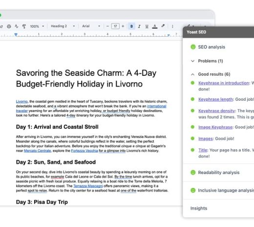 Yoast SEO hiện đã có trong Google Docs
